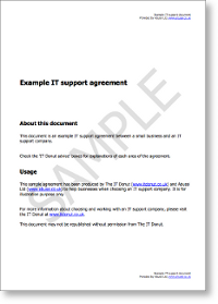How to write a service contract template